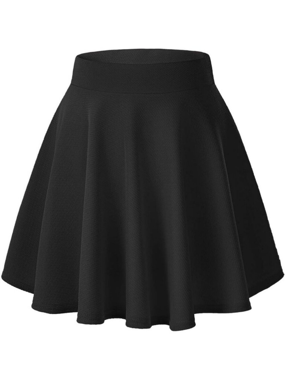 Versatile Stretchy Flared Casual Mini Skater Skirt for Women - Perfect for
